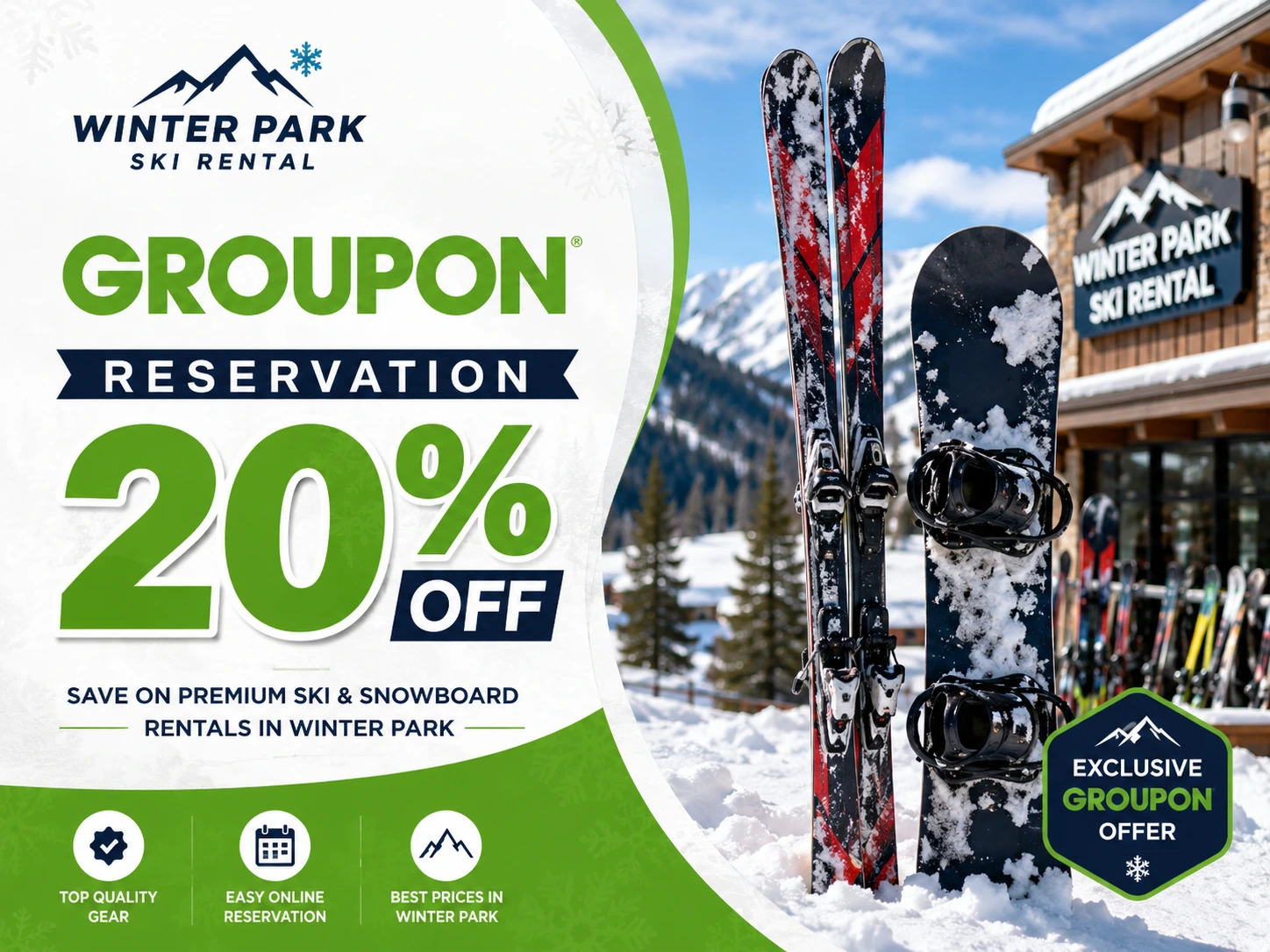 groupon discount with winter park ski rental