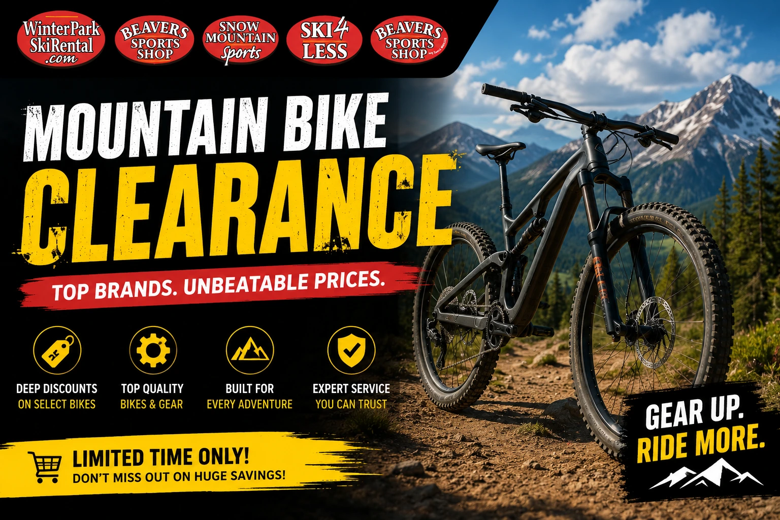 mountain bike clearance sale